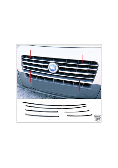 Fiat Ducato Krom Ön Panjur 6 Prç. 2006-2014 Paslanmaz Çelik