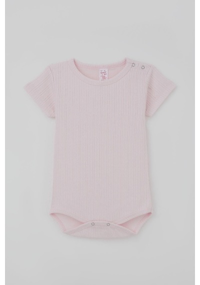 Breeze Kız Bebek Çıtçıtlı Zıbın Body Jakarlı 9 Ay-3 Yaş, Pembe