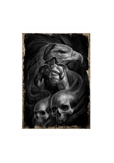 Bedeko Savaşçı Ve Kartal Mdf Poster 35 Cm X 50 Cm