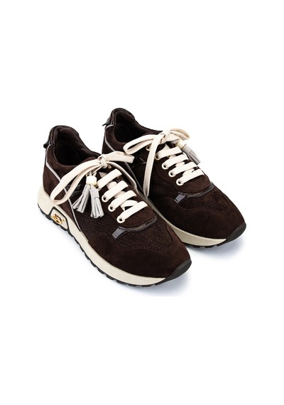 Tamer Tanca Kadın Hakiki Deri Kahverengi Süet Sneakers & Spor Ayakkabı 1192 26103 Bn Ayk Y26 Kahve Suet