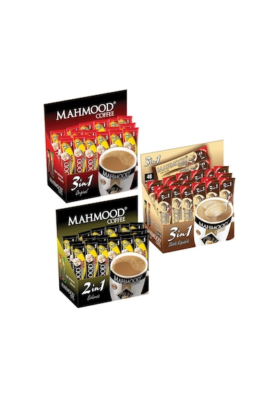 Mahmood Coffee 3 ü 1 Arada 48'li + 3 ü 1 Arada Sütlü Köpüklü 48'li + 2 si 1 Arada 48'li 3 lü set