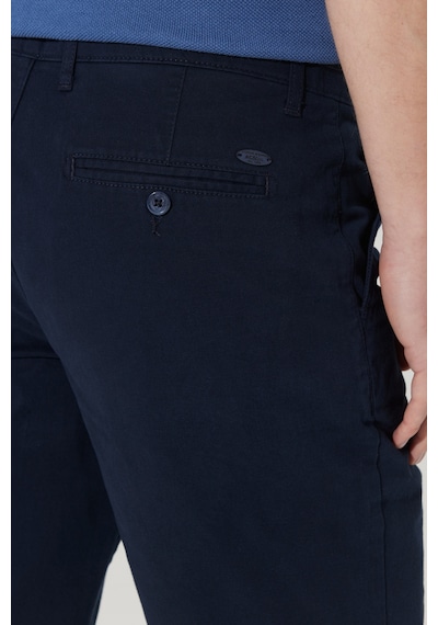 AC&Co / Altınyıldız Classics Erkek Lacı Slim Fit Dar Kesim Yan Cepli Chino  Şort Lacivert