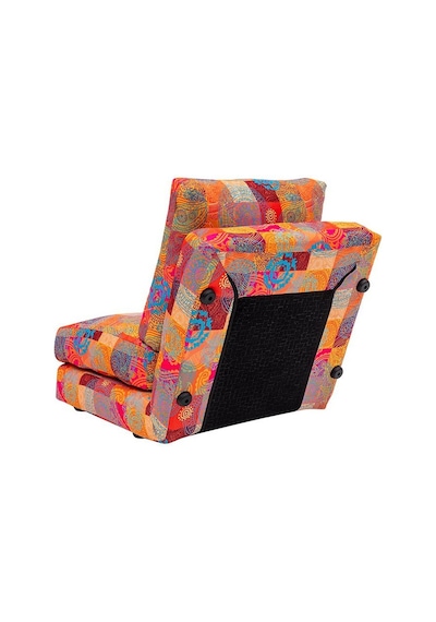 Pafu Taida Tekli Katlanır Yataklı Uzanma Koltuğu Patchwork Turuncu