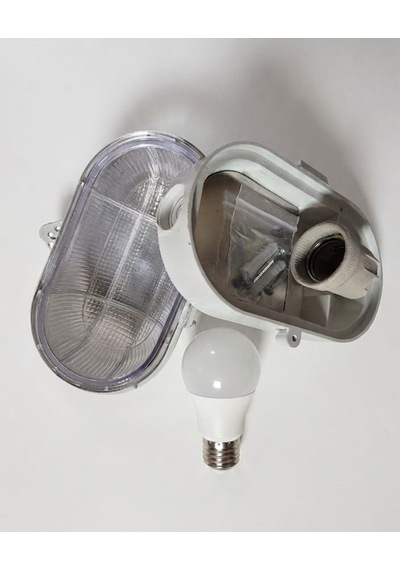 Fazör - Çetsan Kafes Lamba E-27 Duy + Led Ampul Beyaz
