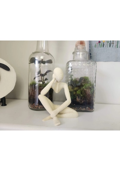 Yaga Yapan Figür En Dekorasyon Dekoratif Süsleme 12 Cm Beyaz Renk
