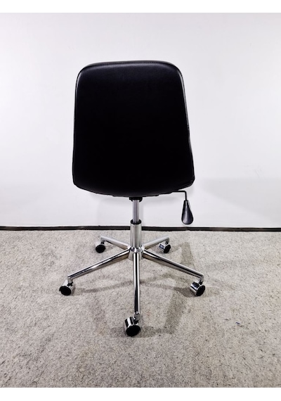 Bintaşmobilya Siyah Deri Rahat Ofis Personel Çalışma Sandalyesi