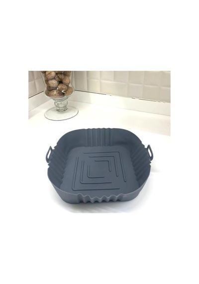 Buffer Renkli Isıya Dayanıklı Yıkanılabilir Silikon Fırın Airfryer Kare Model Pişirme Matı 20 Cm
