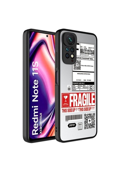 Xiaomi Redmi Note 11 Global Kılıf Aynalı Desenli Kamera Korumalı Parlak Zore Mirror Kapak Fragile