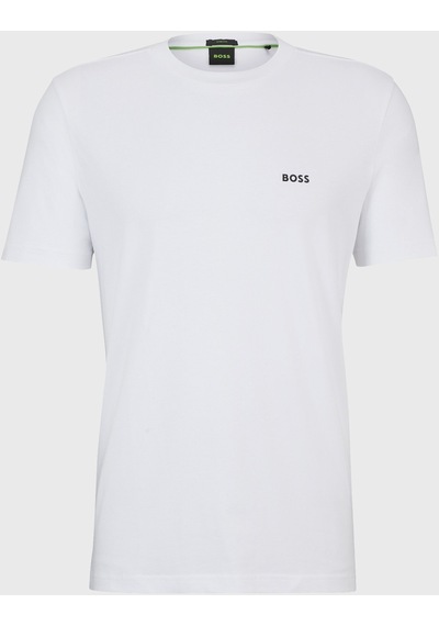 Boss Erkek T Shirt 50506373 100 Beyaz Beyaz