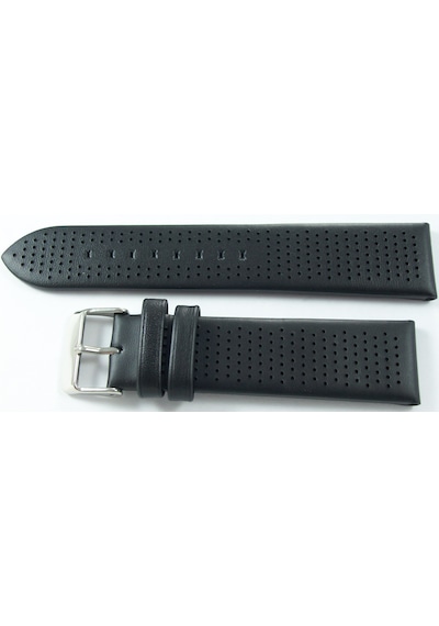Bizon Siyah 22mm Deri Saat Kordonu Kayışı 1. Kalite Armani Model