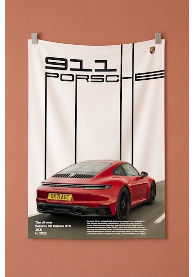 911 Porsche Dekoratif Duvar Örtüsü Duvar Halısı Reaste