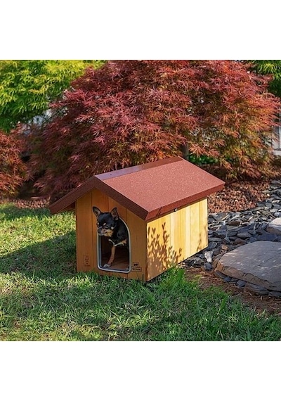 Ferplast Domus Ahşap Çatılı Köpek Kulübesi Small 61x74,5x55 Cm