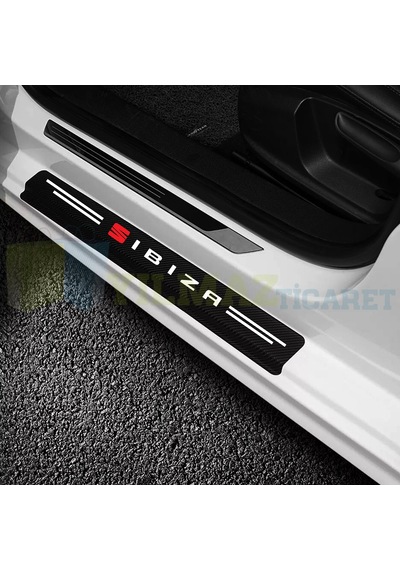 Seat İbiza Karbon Kapı Eşiği Koruma Oto Sticker Yapıştırma 4Parça