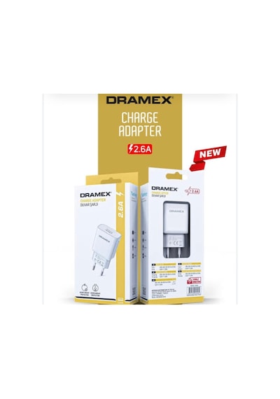 Dramex D26be Usb Şarj Adaptörü Başlık 2.6a - Beyaz
