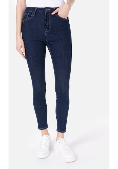 Colins 760 Diana Dar Kesim Yüksek Bel Dar Paça Denım Kadın Pantolon Cl1067483 Mavi