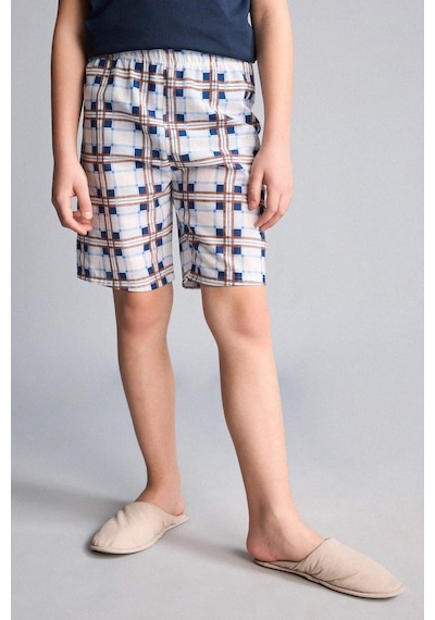 Defacto Regular Fıt Desenli 2li Pijama Takımı Erkek Çocuk H4112a826hsnv135 Lacivert-nv135
