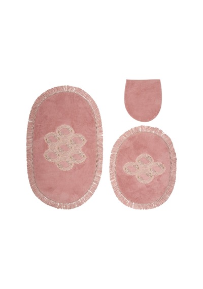 Akasya Saçakli Banyo Takımı 2 Pcs pudra