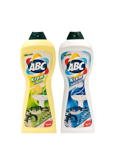 ABC Krem Yüzey Temizleyici Limon Parfümlü 750 ML + Amonyaklı 750 ML