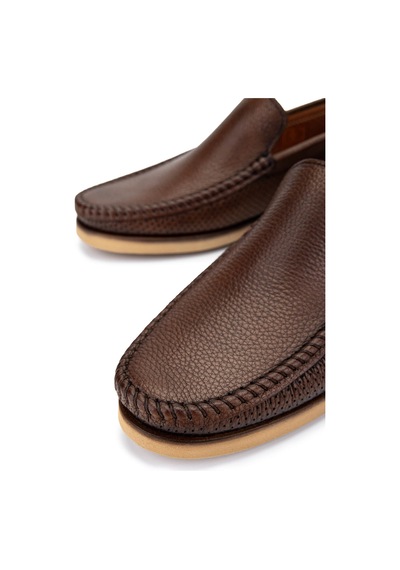 Tamer Tanca Erkek Hakiki Deri Kahverengi Loafer Ayakkabı 478 A1625 Erk Ayk Y25 Kahve Kahve