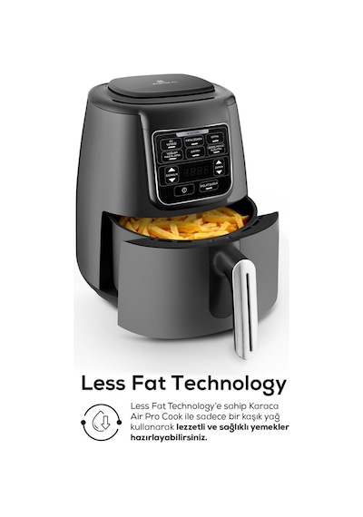 Karaca Air Pro Cook XL 2 in 1 Konuşan Airfryer Fritöz 4 Kişilik