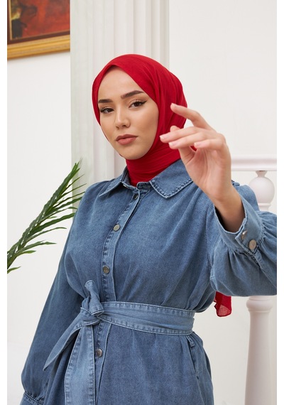 Silk Home Organik Jazz Şal 78003-17 Kırmızı