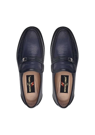 Lacivert Klasik Loafer Kösele Erkek Ayakkabı -11613-