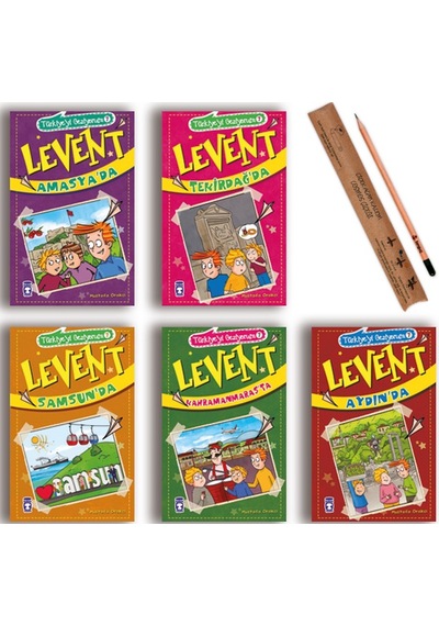 Timaş Çocuk Levent Türkiyeyi Geziyorum Set 5 Kitap - Amasya Samsun Tekirdağ Aydın Kahramanmaraş
