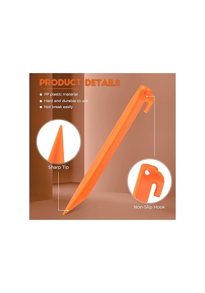 Arancio Abs Çadır Kazığı -23cm 6 Adet Çok Renkli
