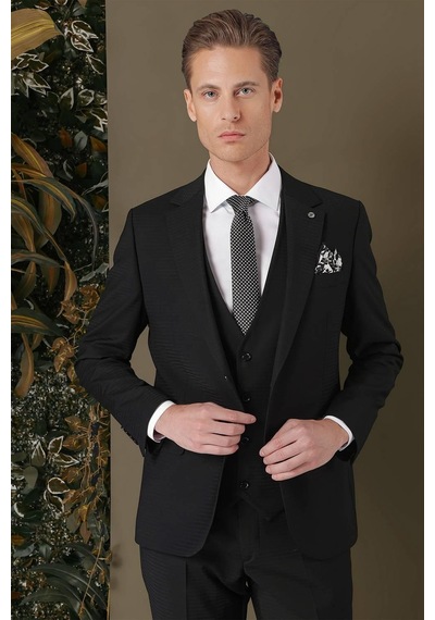 Efor Tk 887 Slim Fit Siyah Klasik Takım Elbise Siyah Efor Tk 887 Slim Fit Siyah Klasik Takım Elbise Siyah