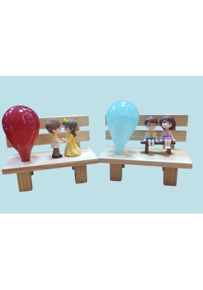 Ahşap Cam Balonlu Sevgiliye Hediye 12x8 Cm Yılbaşı Hediyesi -