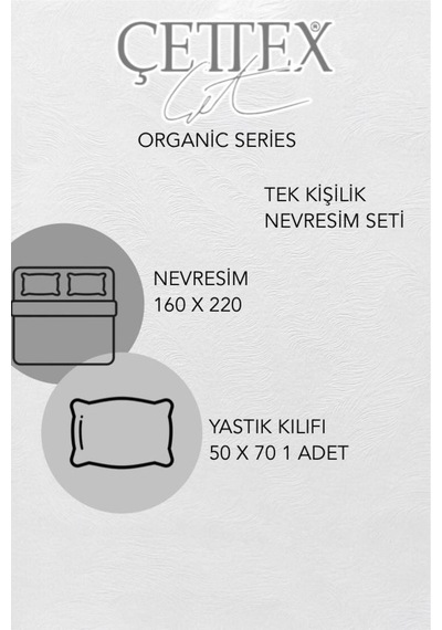 Organik Keten Tek Kişilik Nevresim Seti Krem
