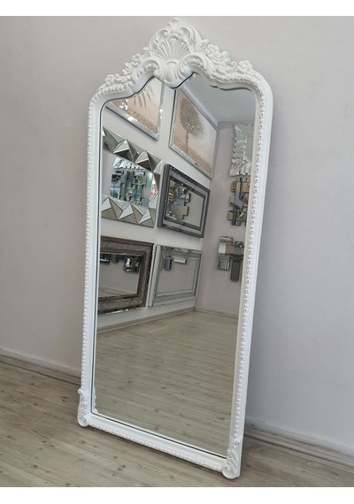 Ayna Denizi Princess Great White Model Beyaz Renk Dekoratif Boy Aynası