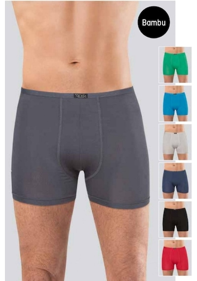 5 Adet Erkek Likralı Yumuşak Bambu Boxer %96 Bambu % 4 Likra 001