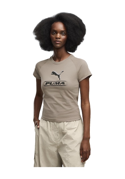 Puma Sport Graphic Kadın Bej Günlük Stil T-shirt 69405181