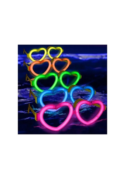 Glow Kalpli Fosforlu Gözlük 6 Lı Renkli Set Neon Parti - Parti Gözlüğü & Maske - Parti Ve Kutlama 0 - 99