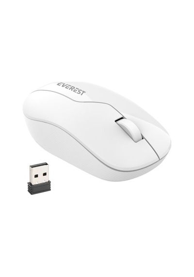 Everest Smw-973 Usb Beyaz 2.4ghz 1200dpi Kablosuz Opti K Mouse 5 Metre Menzi L 000104