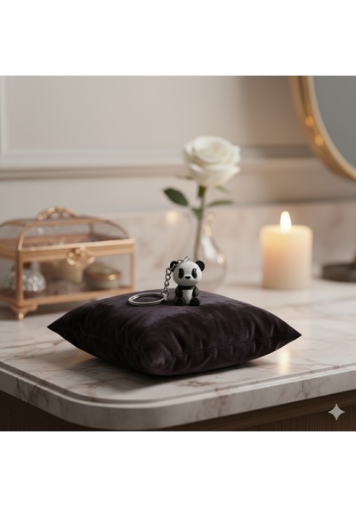 Anahtarlık- Panda 3'lü Set Beyaz