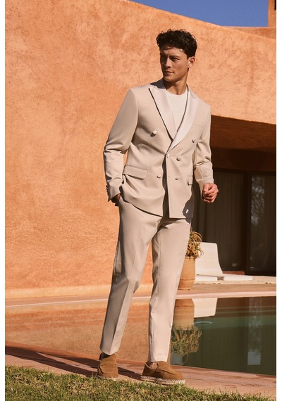 Ac&Co / Altınyıldız Classics Erkek Bej Slim Fit Dar Kesim Kırlangıç Yaka Örme Smokin Takım Bej Ac&Co / Altınyıldız Classics Erkek Bej Slim Fit Dar Kesim Kırlangıç Yaka Örme Smokin Takım Bej