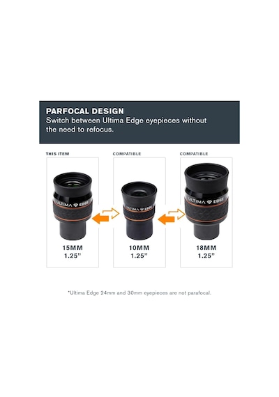 Celestron Ultima Edge - 15 Mm Düz Alan Mercek - 1,25 Inç