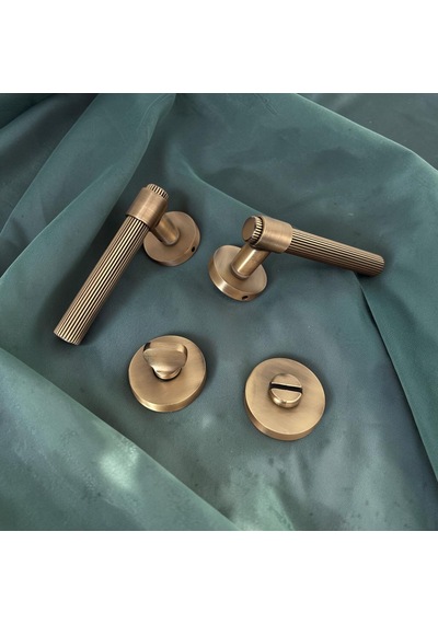 Sare Mat Antik Sarı Rozetli Wc Banyo Kapı Kolu Elegant Model