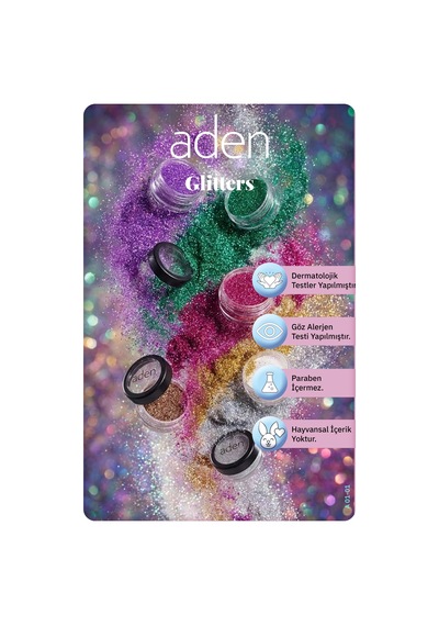 Aden Glitter Powder - Işıltılı Toz Heaven Lila 0