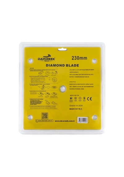 Dawreek Dt021cd 230mm Premium Segmentli Turbo Elmas Testere Granit-mermer-taş
