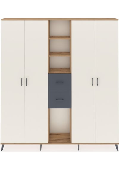 Arges Dolap 15 Raflı 2 Çekmeceli 4 Kapaklı 220x30x243 Çam-aytaşı/antrasit Aytası/antrasıt Arges Dolap 15 Raflı 2 Çekmeceli 4 Kapaklı 220x30x243 Çam-aytaşı/antrasit Aytası/antrasıt