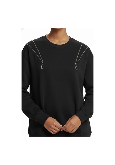 Faik Sönmez Kadın Sweatshirt Uw26swt008 Siyah