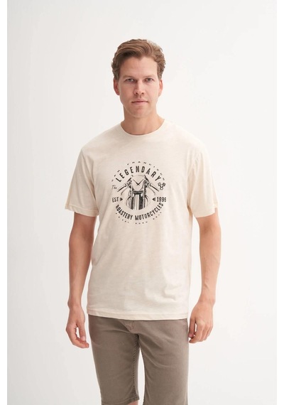 Cazador Erkek T-shirt 4179-29209 Bej