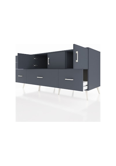 Kronos Konsol 2 Raflı 5 Çekmeceli 3 Kapaklı 176x59x83 Antrasit-antrasit/antrasit Antrasit Kronos Konsol 2 Raflı 5 Çekmeceli 3 Kapaklı 176x59x83 Antrasit-antrasit/antrasit Antrasit
