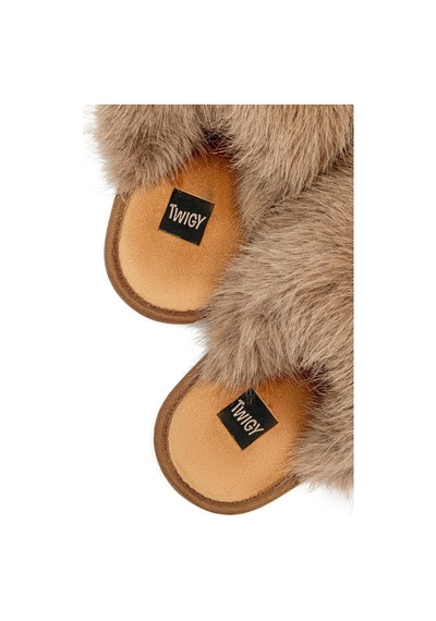 Twigy Twıgy Tw Ella Kahve Kadın Peluş Ev Terliği 37/41