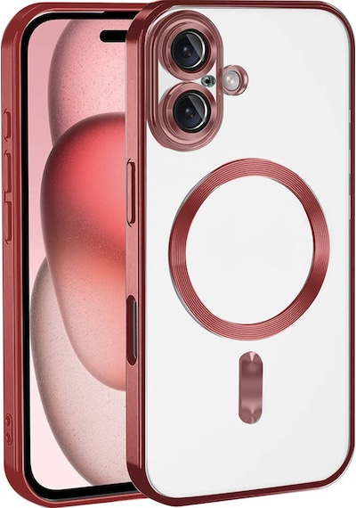 Apple iPhone Uyumlu  17 Uyumlu Kross Magneticsafe Kapak - Kırmızı