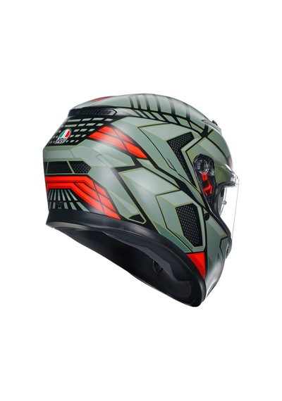 Agv Kask K3 Mplk Decept Matt Blk Green Red Kask Renkli