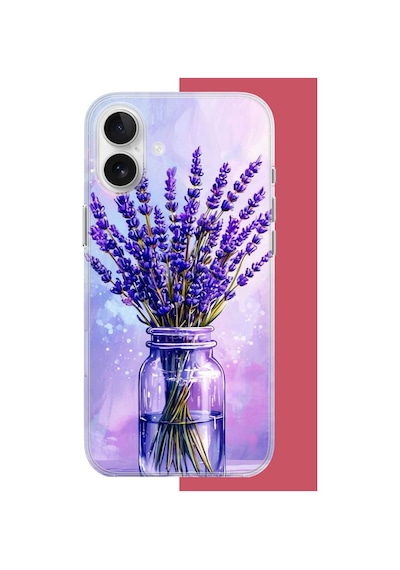İphone 16 Uyumlu Lavanta Uv Baskılı Silikon Kılıf Renkli
